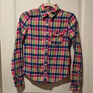 Hollister Multicolor Plaid Button Down Shirt